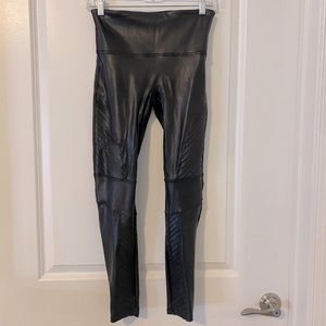 NWOT Spanx Faux Leather Moto Leggings
